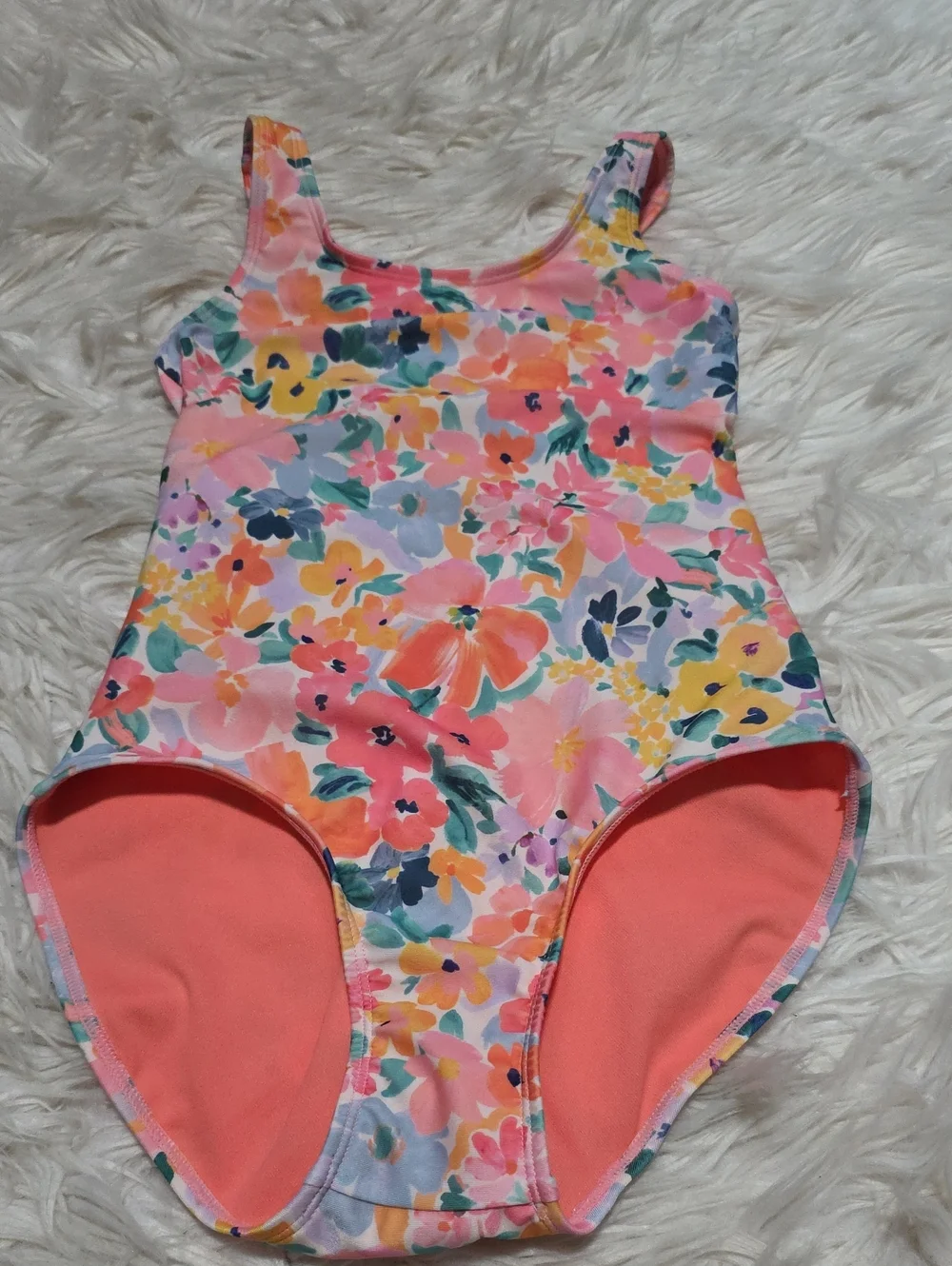 NWT Cat & Jack Sunny Fields One Piece Bathing Suit- S Or 6/7